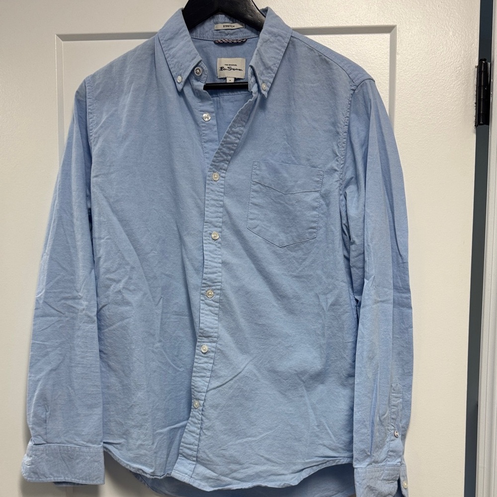 Ben Sherman Light Blue Button-Down Oxford Shirt